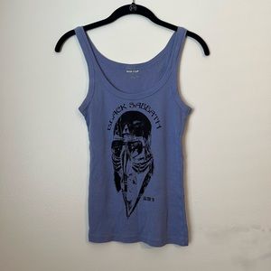 Vintage Black Sabbath blue graphic tank top | size S
